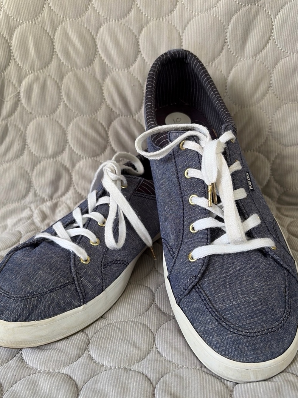 Keds Denim Blue Low-Top Sneakers with White Laces